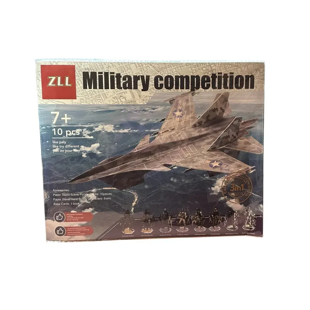 Military Enthusiasts 3 in 1 Pop Up Card, Fighter Jets 10 Pcs 8.5x10.6 Inches New